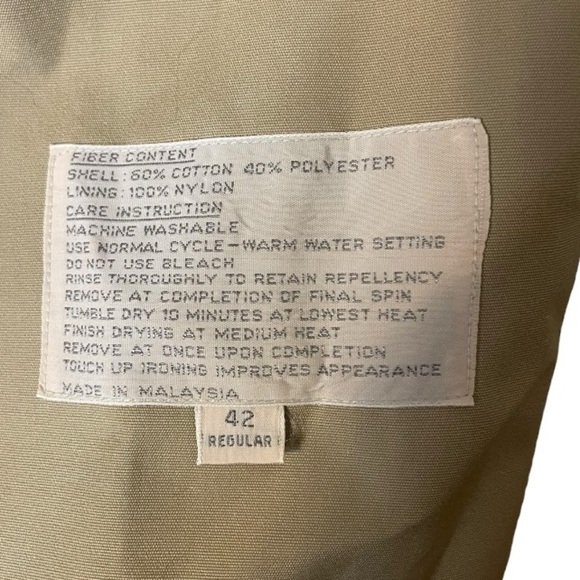 1980's Vintage Misty Harbor Trench Coat Women's XL, Men's Large 42R Khaki Tan - Picture 14 of 16